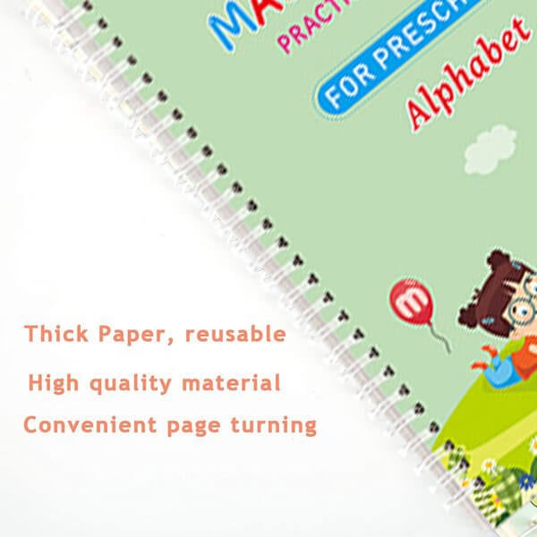 🎁Reusable Copybook With Pen (writing will disappear)