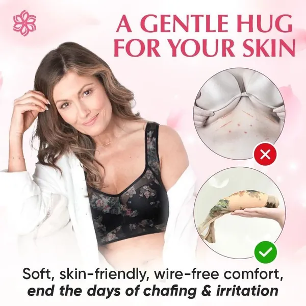 🔥 Super gather bra | Ice Silk Lace Cooling Comfort Bra🔥