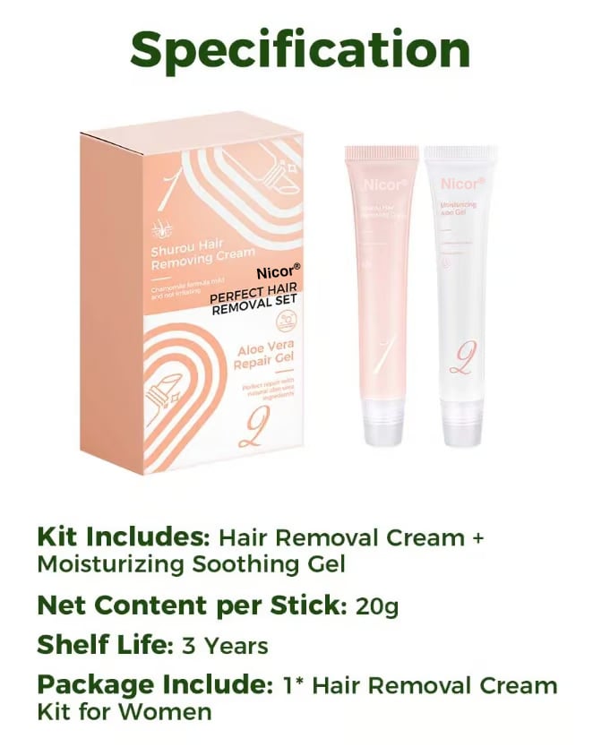 🔥BUY 2 GET 1 FREE🤩Hair Removal Cream Kit for Women🤩