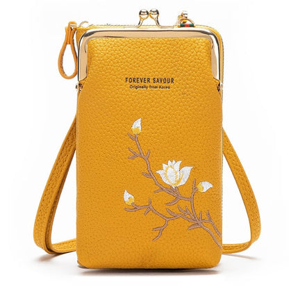 Women Sling Cross-Body Wallet with Mobile Cell Phone Holder