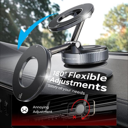 Magnetic Phone Mount, Suction Car Phone Holder, Vacuum Phone Mount with One-Step Lock-50%OFF