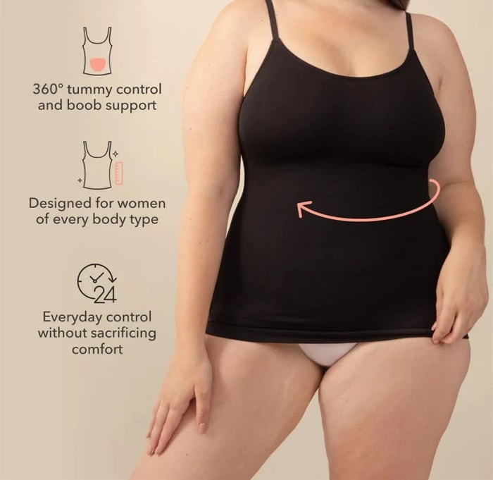 🎁Women's long camisole top with body shaping and tummy control