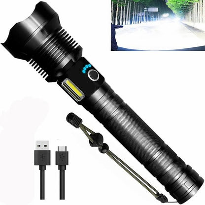 🤩LED Rechargeable Tactical Laser Flashlight High Lumens🔥