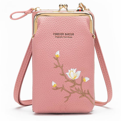 Women Sling Cross-Body Wallet with Mobile Cell Phone Holder