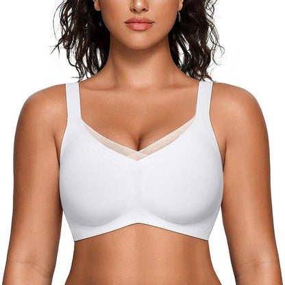 🏆Flash Sale⚡ 50K+ SOLD! Almost Gone-💥Women's Wireless V-Neck Crossover Mesh Seamless Push-Up Bra