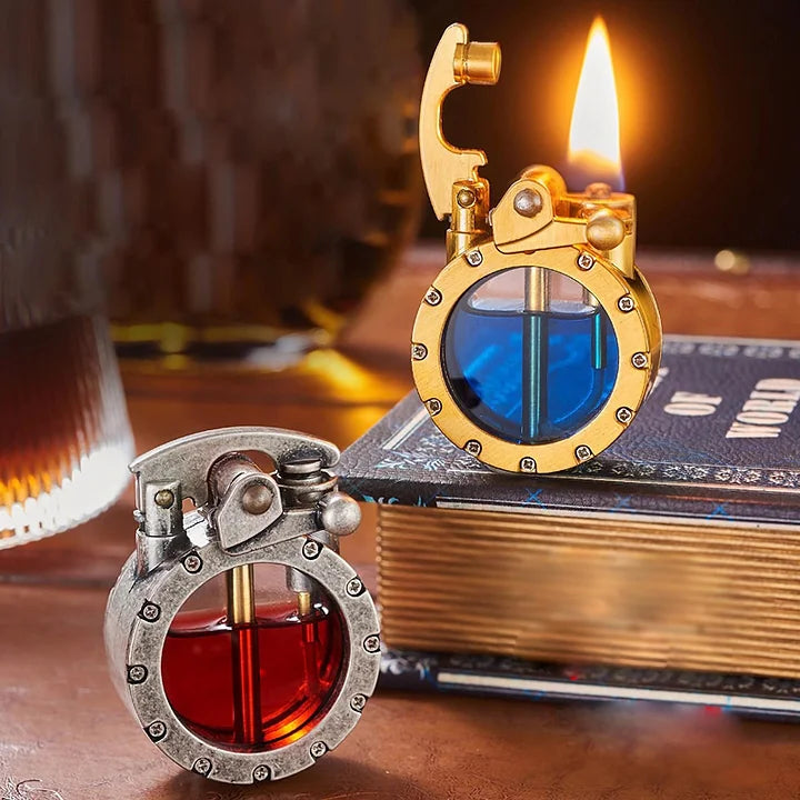 Vintage Trench Transparent Kerosene Antique Steampunk Lighter🔥