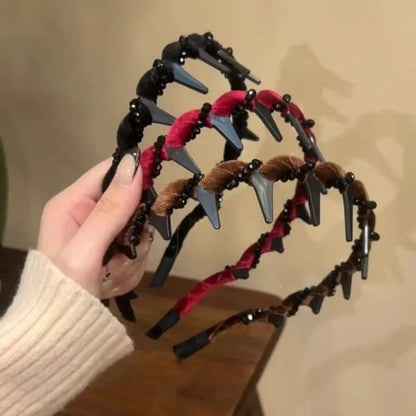 🎉Retro High Skull Pearl Headband