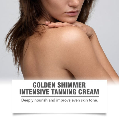 🔥2025 Summer Hot Sale- Gold Shimmer Intensive Tanning Gel | Browning & Bronzing Tan Accelerator | Water-Resistant with Carrot and Coconut Oil | Vitamin A & E For Moisture & Hydration | 5 Fl Oz + Spatula💖