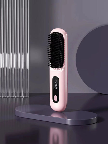 Summer Hot SaleWireless Ceramic Heating Hair Straightening Comb