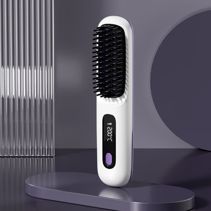 Summer Hot SaleWireless Ceramic Heating Hair Straightening Comb
