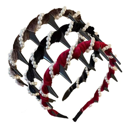 🎉Retro High Skull Pearl Headband
