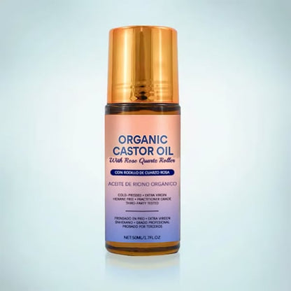 🔥#1 Best Seller ⏰Organic Golden Castor Oil Roll-On with Rose Quartz