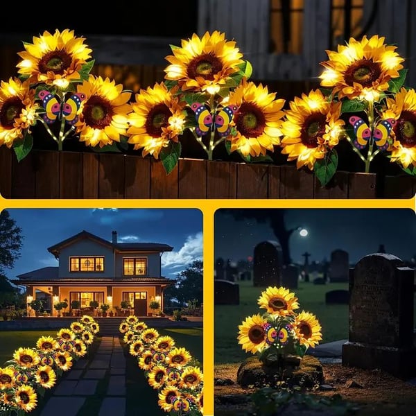 Solar LED Sunflower Garden Lights-29.6inch/75cm