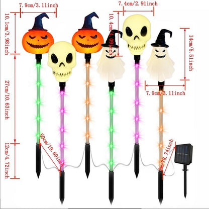👻6-Pack LED Solar Halloween Ground Lights