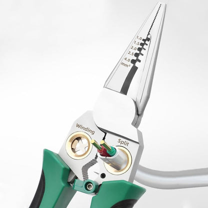 🔥8 in 1 Wire Stripper Twister for Cutting and Pulling Wires, Cable Scissors,Voltage Tester Pliers, 12V to 250V Live🦞