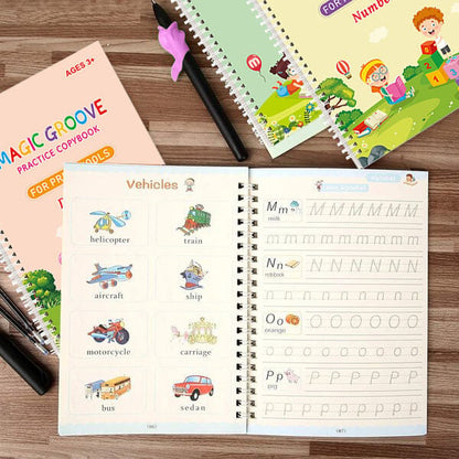 🎁Reusable Copybook With Pen (writing will disappear)