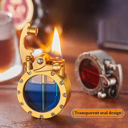 Vintage Trench Transparent Kerosene Antique Steampunk Lighter🔥