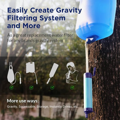 💧Personal Straw Water Filter for Camping, Hiking, Survival, Emergency, Travel