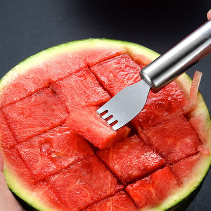 💥HOT SALE 49% OFF🔥🍉 Effortless Fruit Prep✨ 2-in-1 Fruit Cutter & Fork – For Quick and Easy Fruit Serving! 🍓