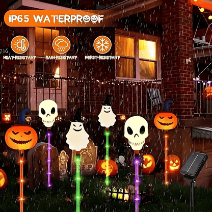 👻6-Pack LED Solar Halloween Ground Lights