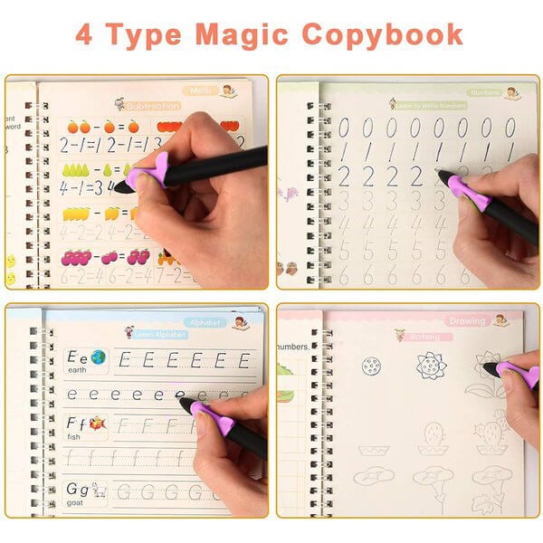 🎁Reusable Copybook With Pen (writing will disappear)