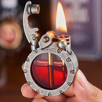 Vintage Trench Transparent Kerosene Antique Steampunk Lighter🔥