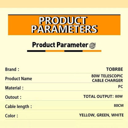 🌎3 in 1 GaN Charger,Scalable 80W MAX fast charger module with Type-C cable and 1 USB p🌎orts