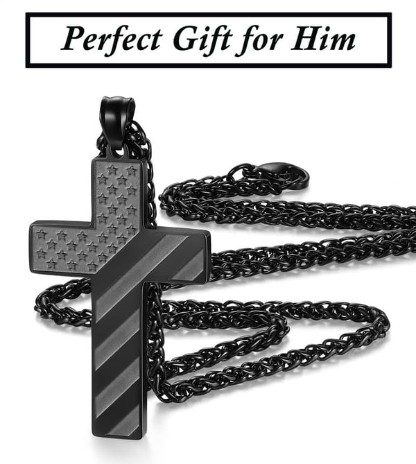 🔥Flash Sale⚡ 50K+ SOLD! Almost Gone-🎉Flag Cross Necklace,Best Gifts