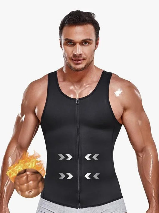 🎁Men's Zipper Waist Trainer Trimmer Vest